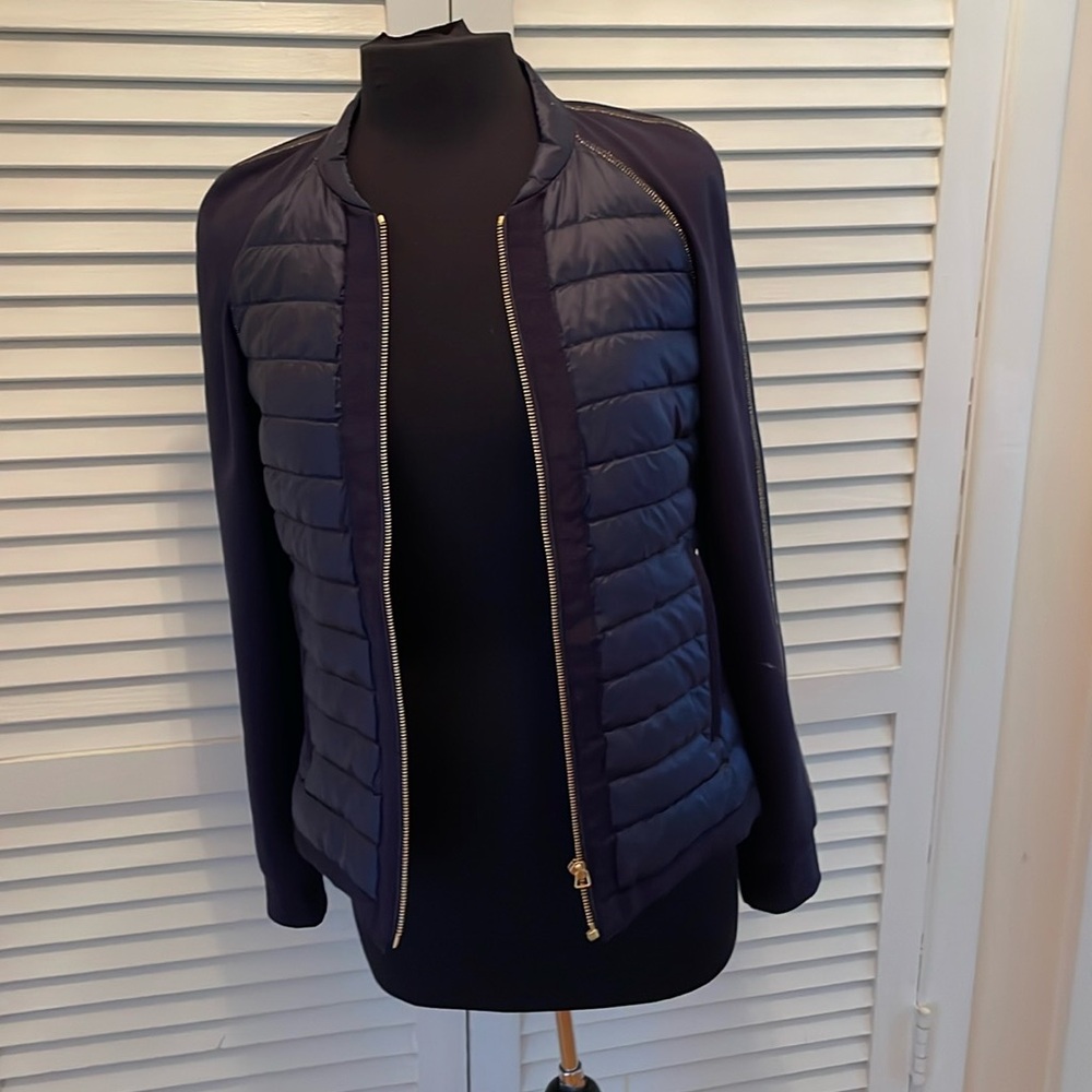 NWT Lilly Pulitzer bumer jacket ,down/feather,sizeS navy